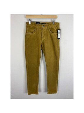 Mavi Jake Slim Leg Corduroy Pants Mustard Yellow 30x32 M0042281739 Mens NEW